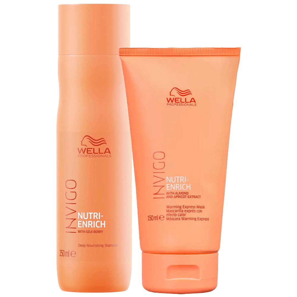 Kit Wella Invigo Nutri-enrich Shampoo 250ml + Máscara De Aquecimento 150ml