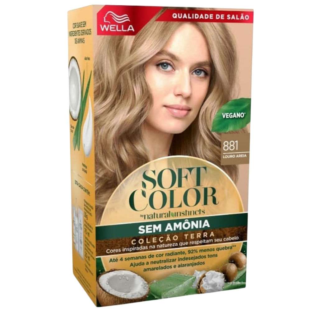 Tintura Soft Color Louro Areia 881 Wella
