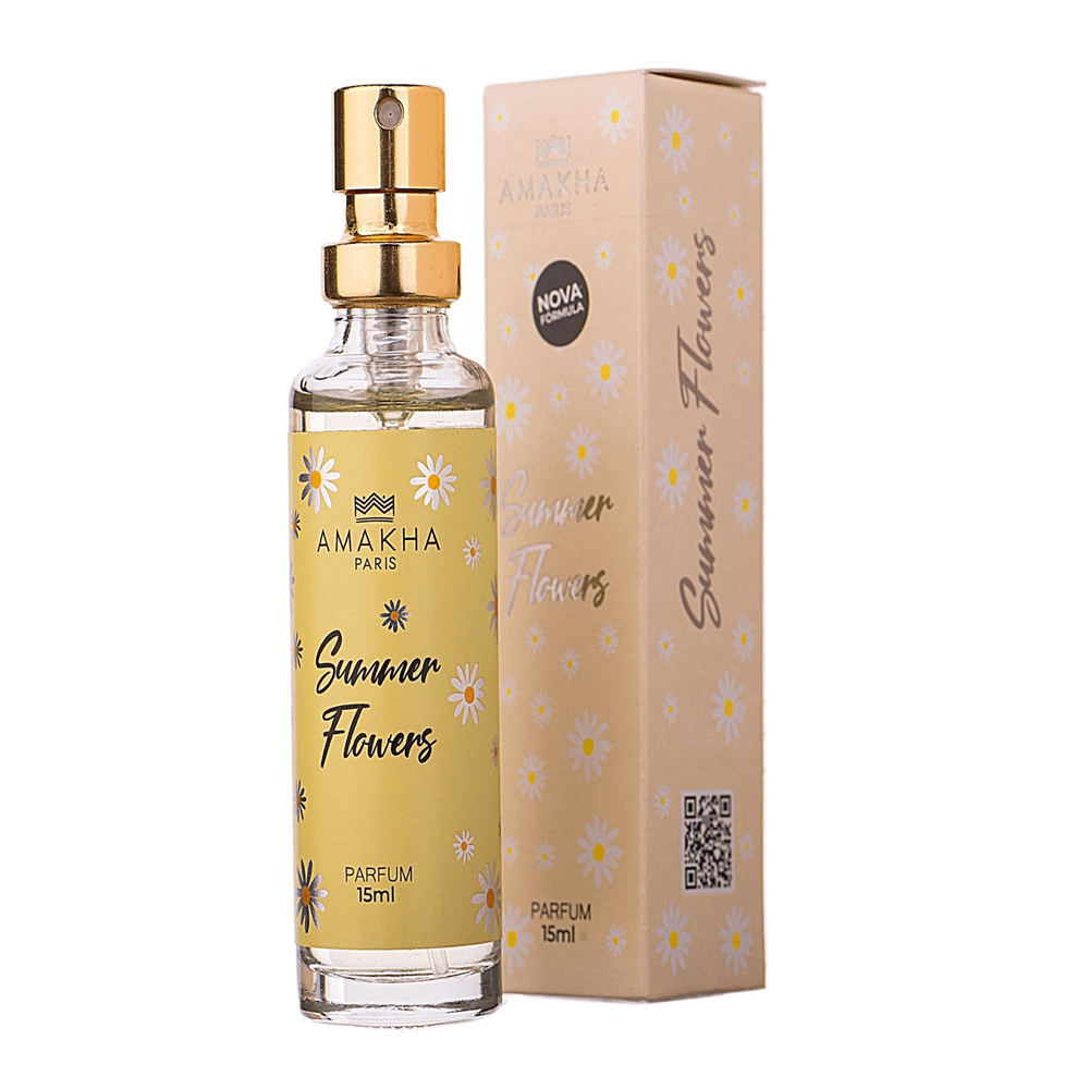 Perfume Feminino Summer Flowers Floral Ambarado Amakha Paris 15ml