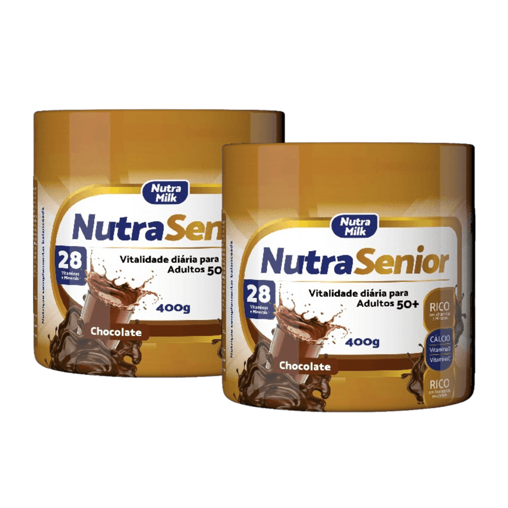 Kit 2 Nutra Senior Adulto 50+ Chocolate Nutramilk 400g