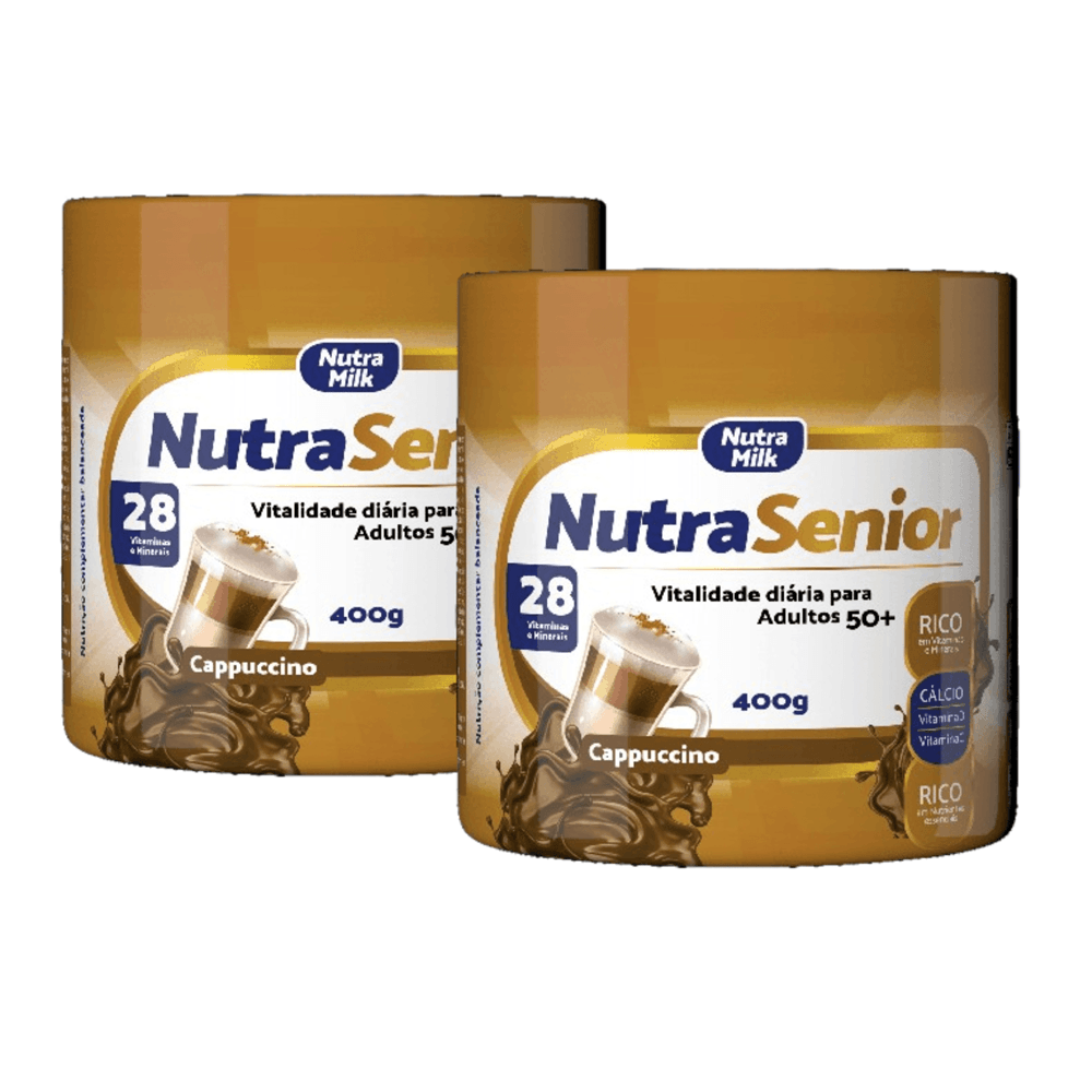 Kit 2 Nutra Senior Adulto 50+ Cappuccino Nutramilk 400g