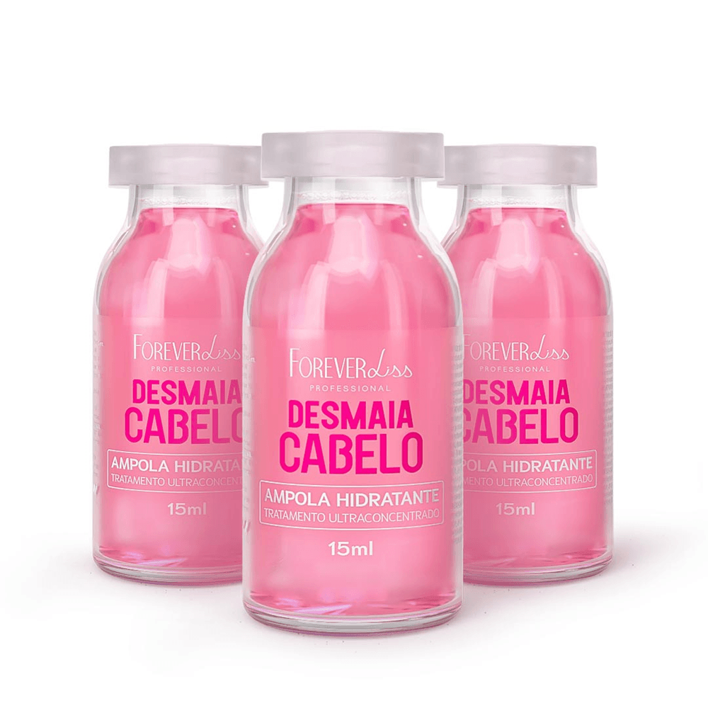 Kit 3 Ampolas Desmaia Cabelo 2.0 Forever Liss 15ml