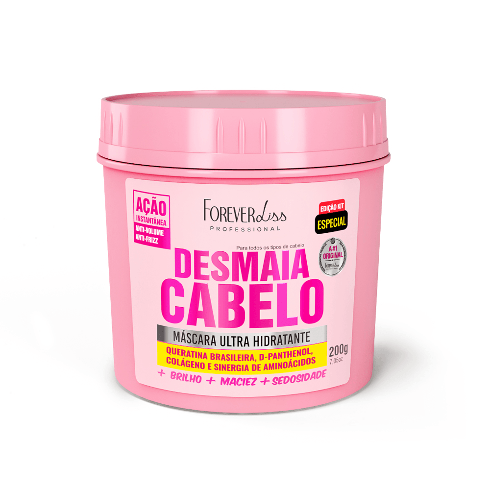 Máscara Ultra Hidratante Desmaia Cabelo Forever Liss 200g