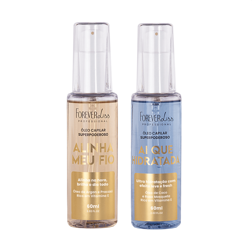 Kit Óleos Superpoderosos Alinhamento + Hidratação Forever Liss 60ml