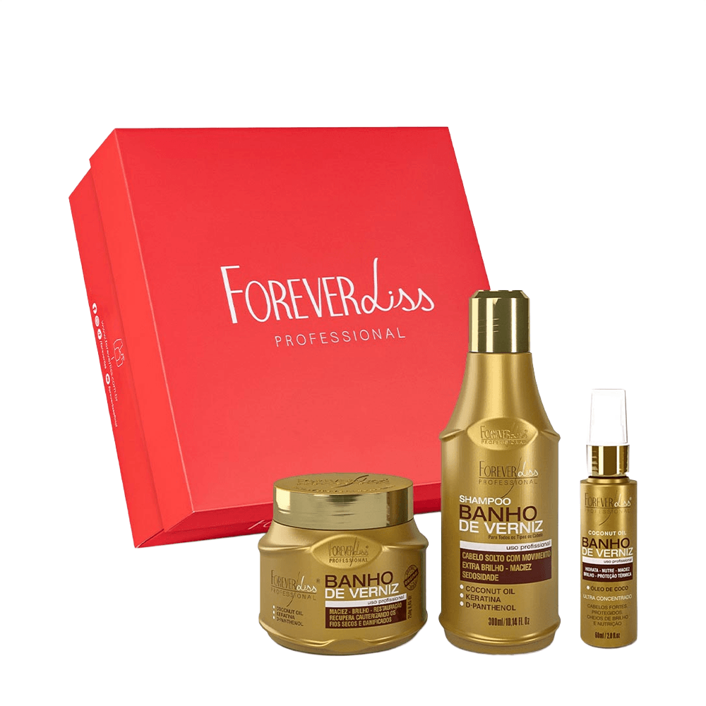 Kit Presente Banho De Verniz Forever Liss