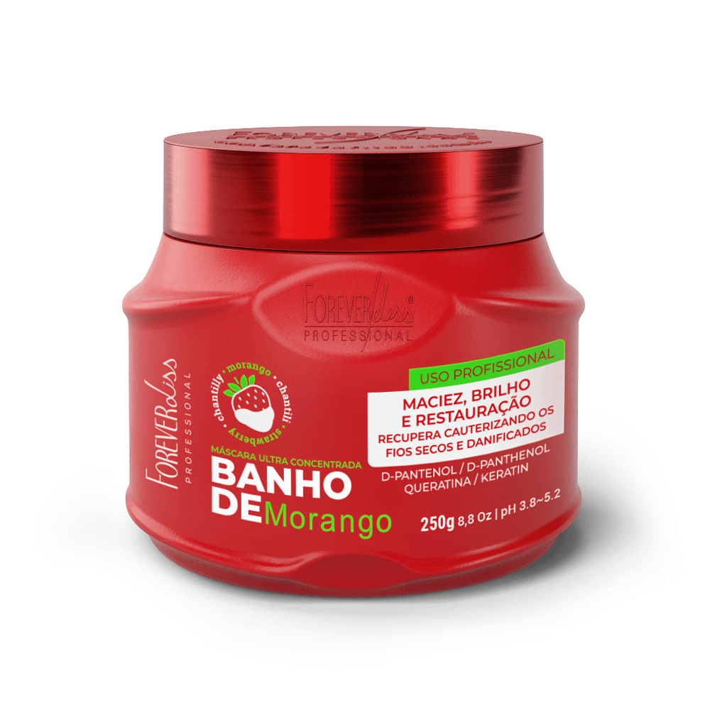 Máscara Banho De Verniz Morango Forever Liss 250g