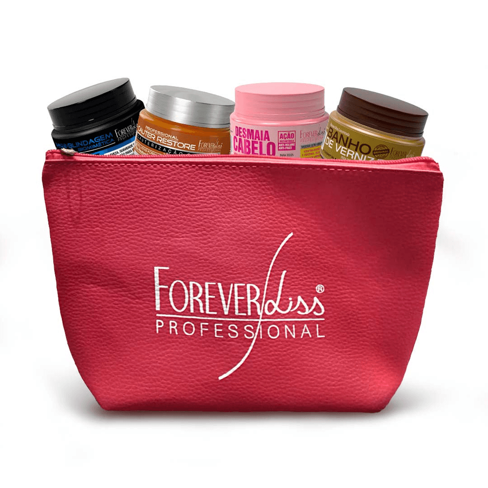 Kit Necessaire Recheada Com 4 Mini Máscaras Forever Liss