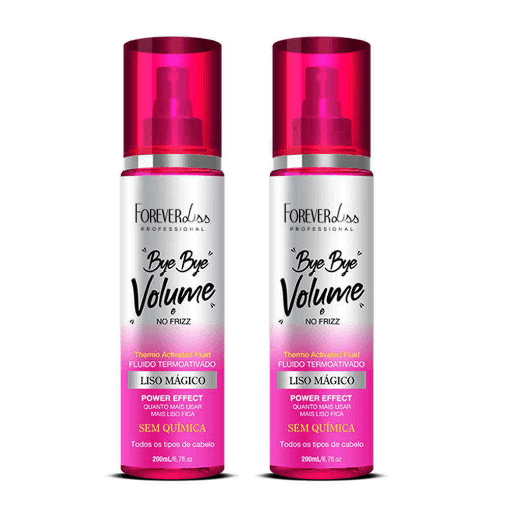 Kit 2 Sprays Bye Bye Volume E No Frizz Forever Liss 200ml