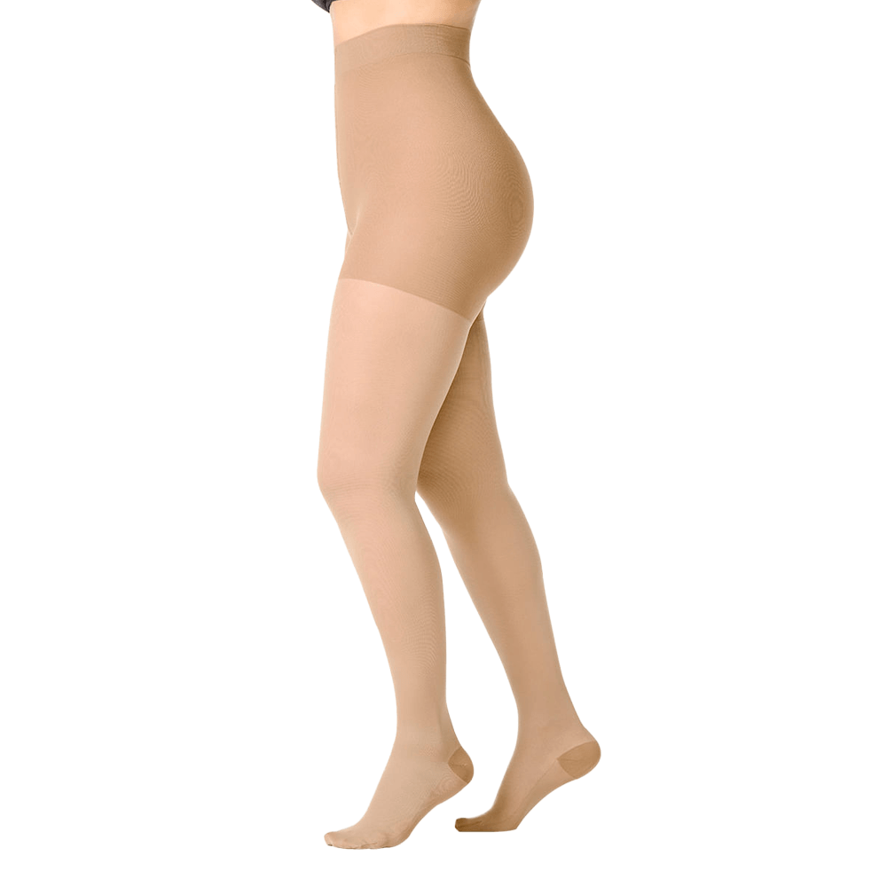 Meia Calca Media Compressão Fechada Natural Cor Natural Tamanho M 18-21 Attiva