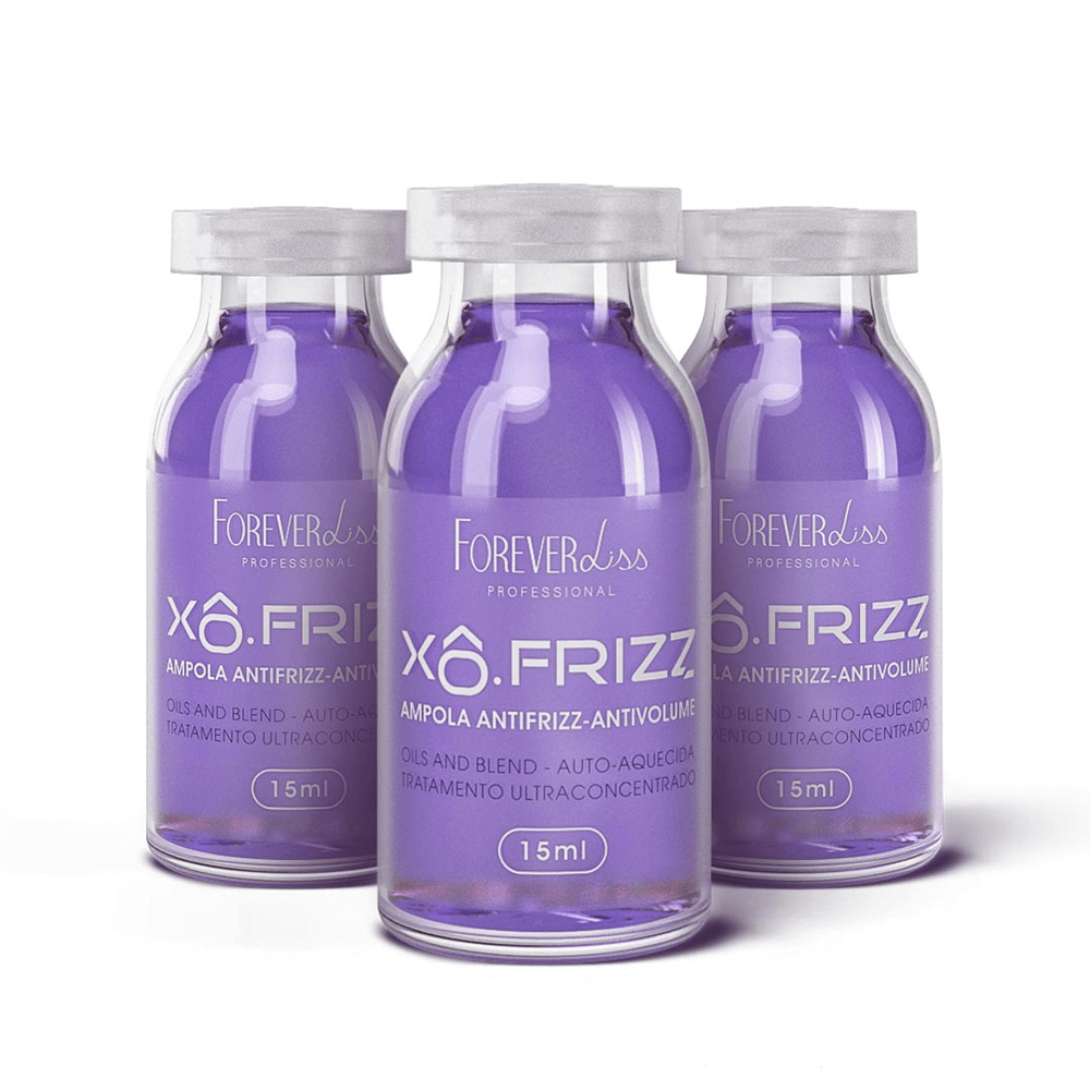 Kit 3 Ampolas Para Cabelo Xô Frizz Forever Liss 15ml