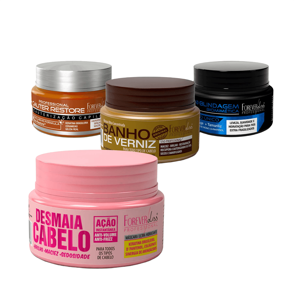 Kit Com 4 Mini Máscaras Forever Liss 40g