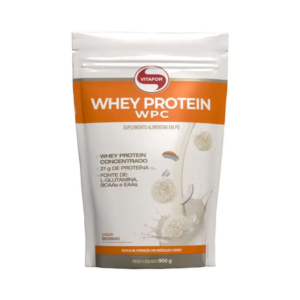 Whey Protein Concentrado Wpc Beijinho Vitafor 900g