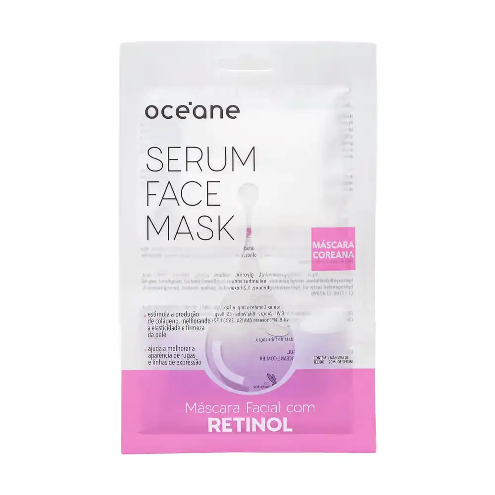 Máscara Facial Com Retinol - Serum Face Mask 20ml Não