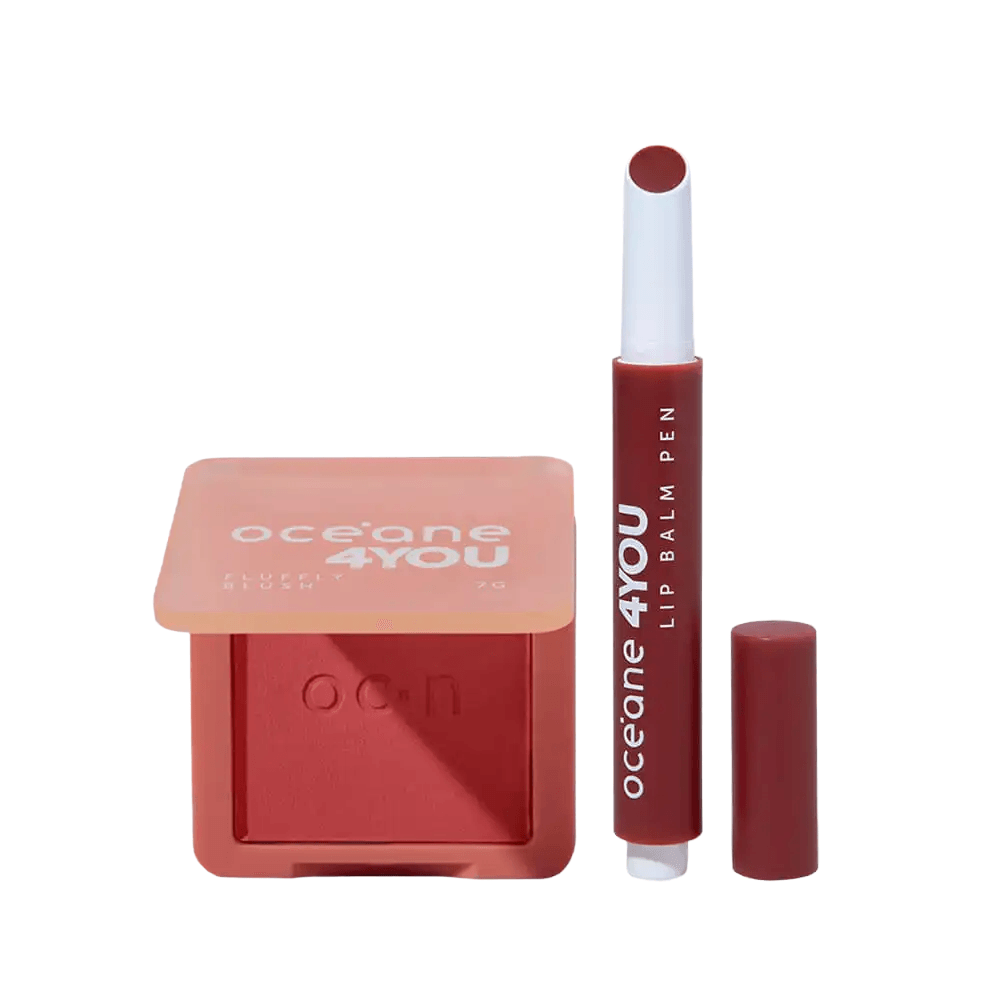 Kit 4you Blush Cremoso Rosa + Hidratante Labial Cereja