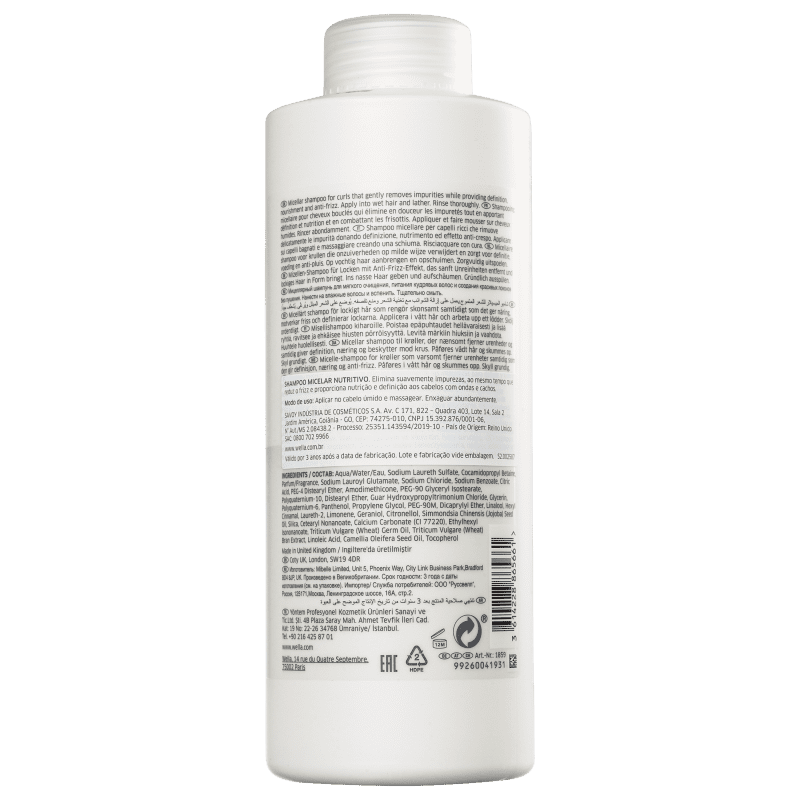 Shampoo Nutricurls Wella Professionals 1L