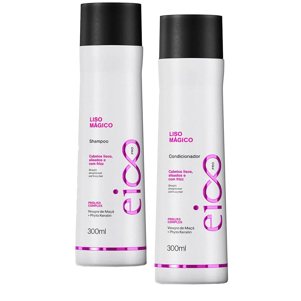 Kit Eico Pro Liso Magico Shampoo 300ml + Condicionador 300ml