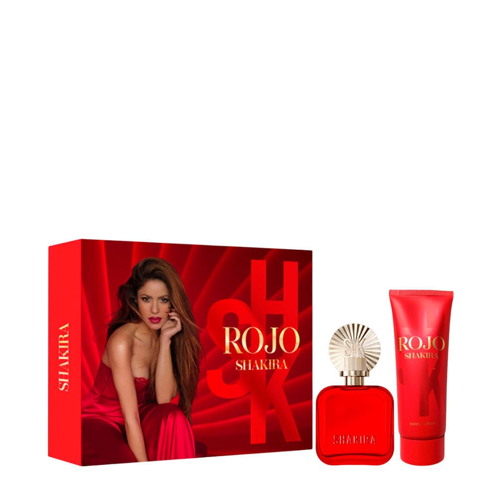 Kit Shakira  Eau de Parfum Rojo Feminino 80ml + Body Lotion 75ml