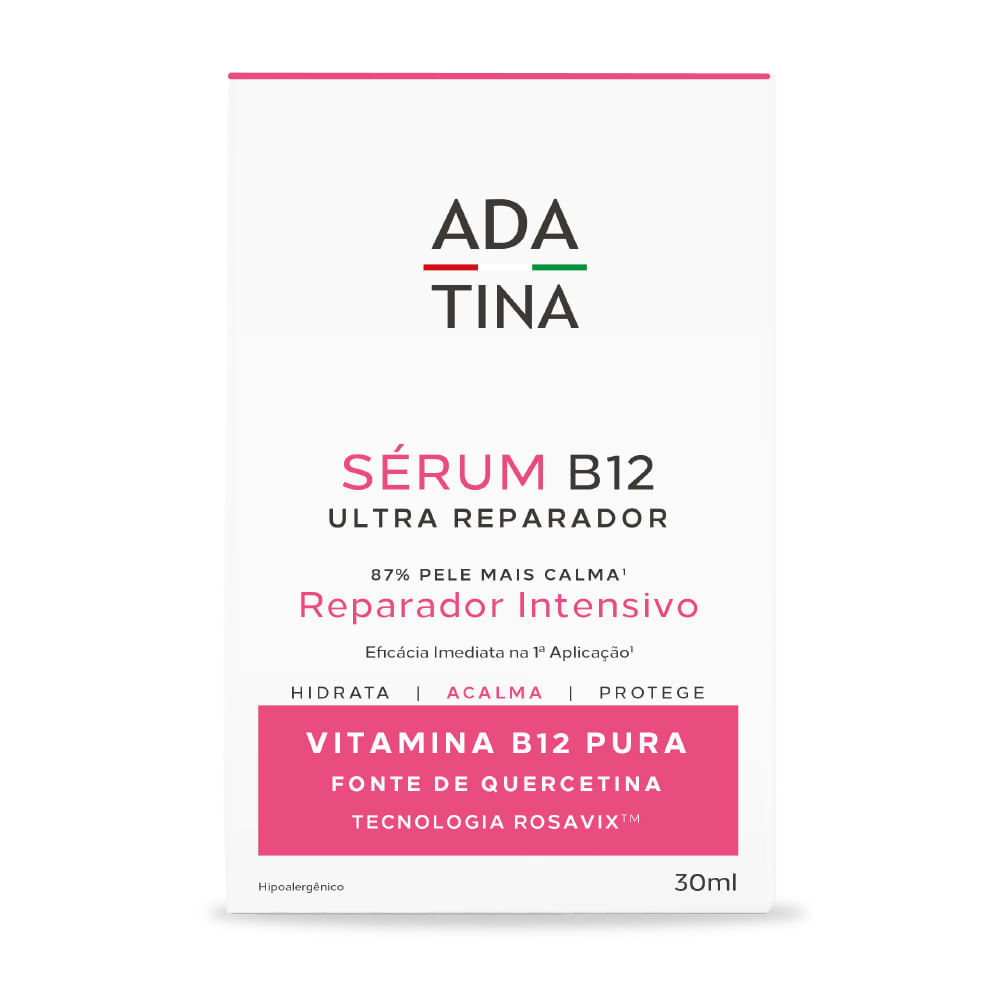 Sérum B12 Ultra Reparador Manchas, Hidratação, Cicatrizes e Vermelhidão Ada Tina