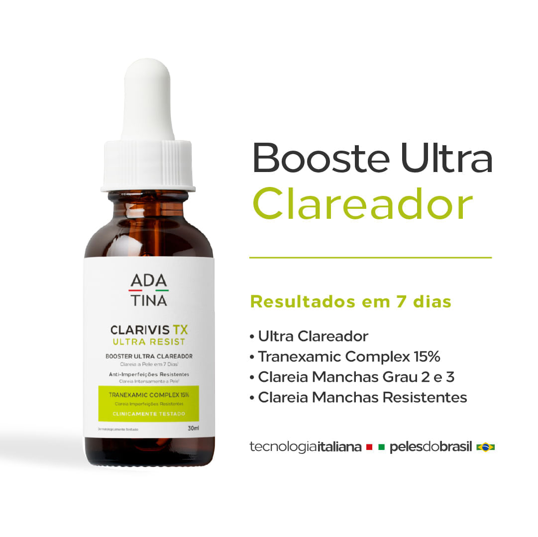Sérum Clarivis Tx Ultra Resist Booster Clareador De Manchas E Melasma Resistente E Hormonal 30ml