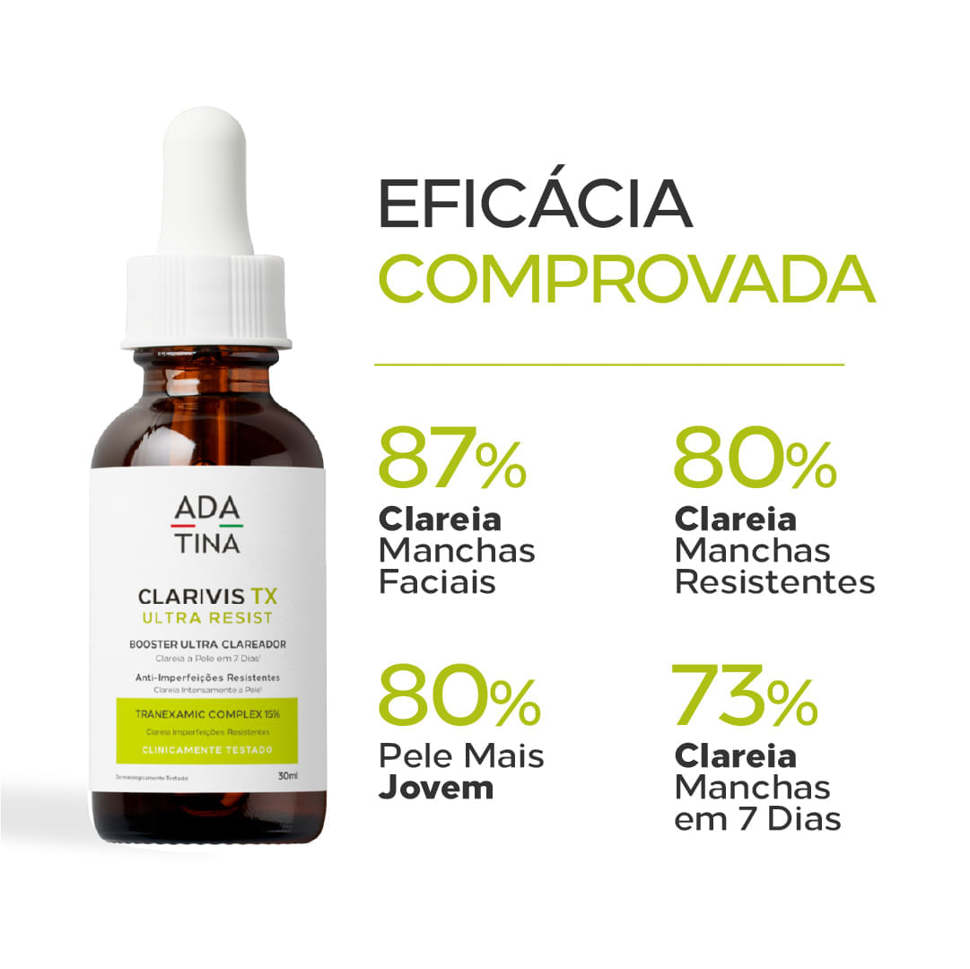 Sérum Clarivis Tx Ultra Resist Booster Clareador De Manchas E Melasma Resistente E Hormonal 30ml