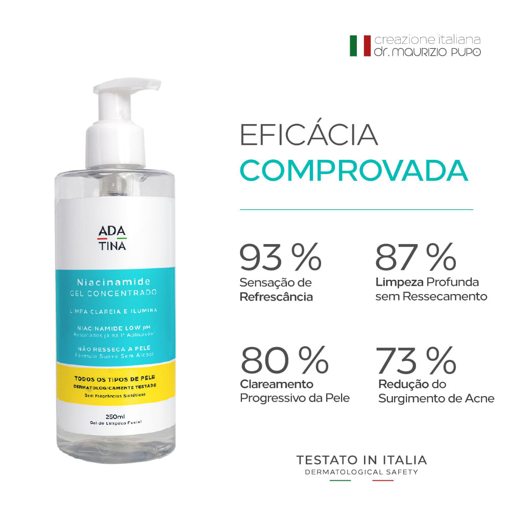 Sabonete Facial Clareador em Gel Concentrado para Todos os Tipos de Pele Niacinamide 250ml