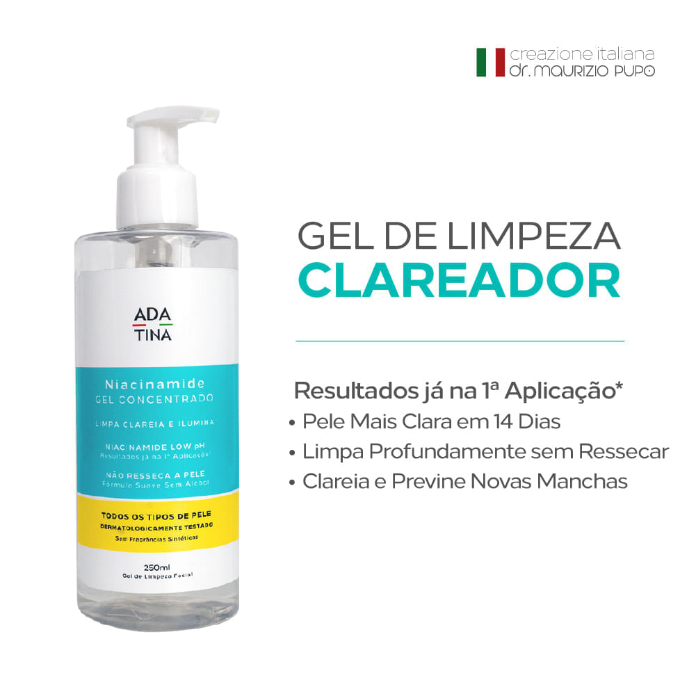 Sabonete Facial Clareador em Gel Concentrado para Todos os Tipos de Pele Niacinamide 250ml