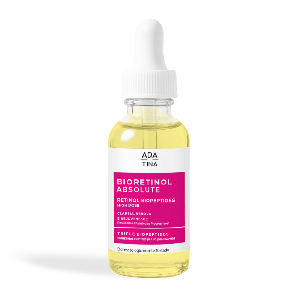 Bioretinol Absolute Sérum Retinol Biopeptides High Dose Clareia, renova e rejuvenesce mais potente que retinol puro