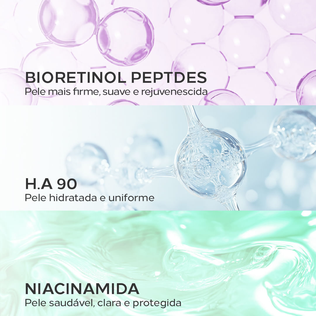 Bioretinol Absolute Sérum Retinol Biopeptides High Dose Clareia, renova e rejuvenesce mais potente que retinol puro