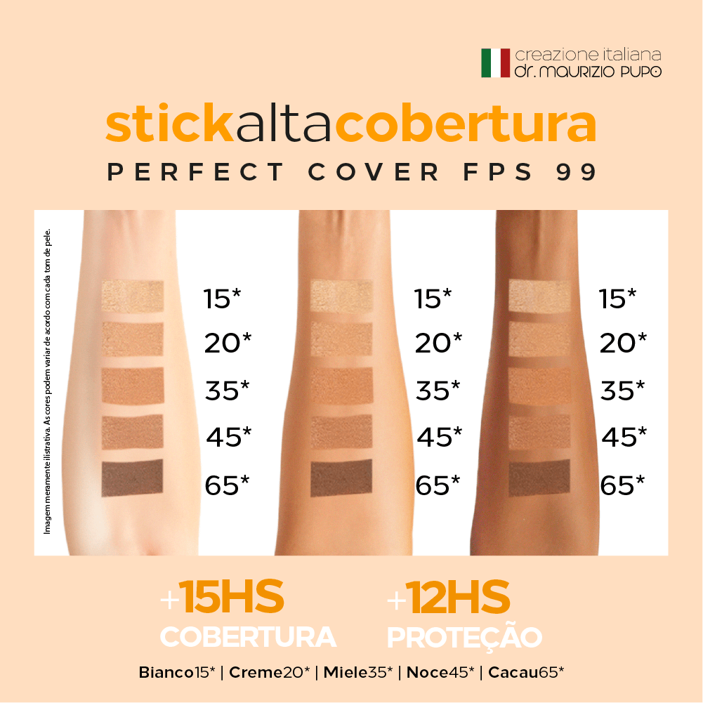 Protetor Solar Stick 12 horas Alta Cobertura Biosole E Plus Ultra Vitamin FPS 99 14g Cor Crema