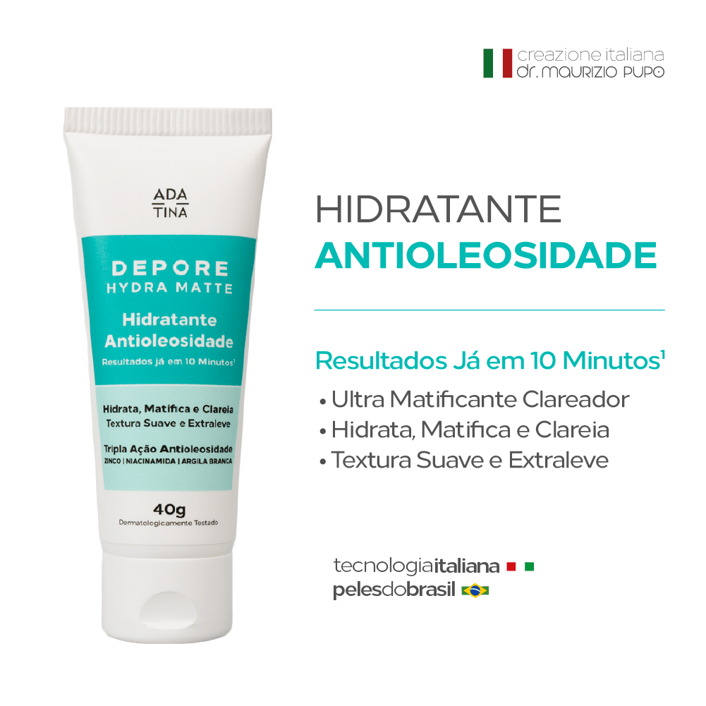 Hidrante Antiolesidade Clareador Efeito Matte Depore Hydra Matte 40g