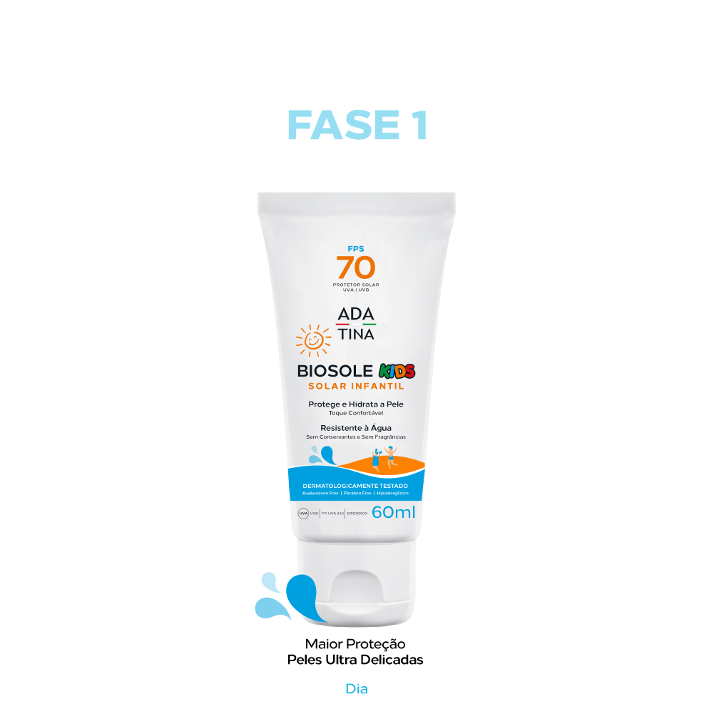 Protetor Solar Infantil Peles Ultra Delicadas Biosole Kids FPS 70 60ml