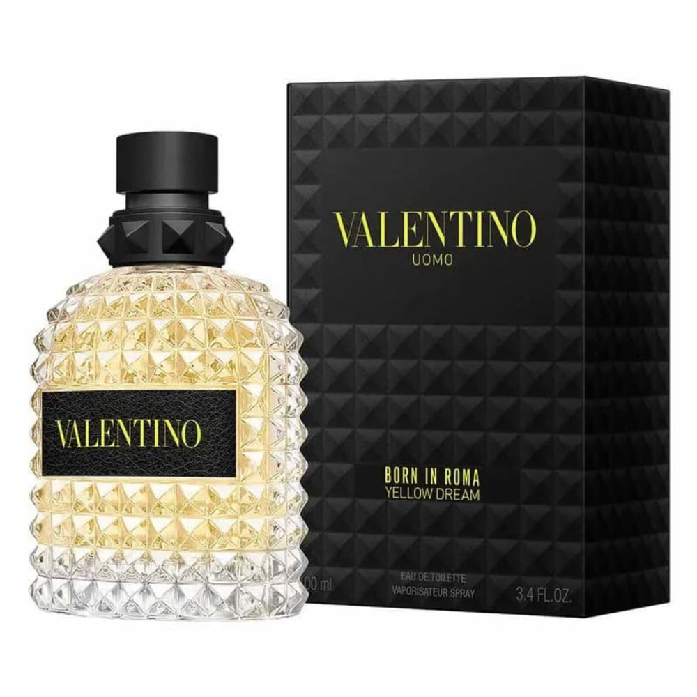 Perfume Masculino Born In Roma Uomo Yellow Valentino Eau de Toilette 100ml