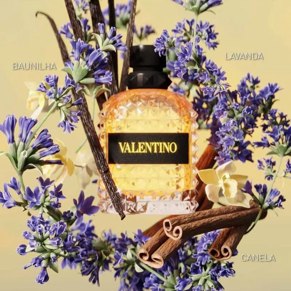 Perfume Masculino Born In Roma Uomo Yellow Valentino Eau de Toilette 100ml