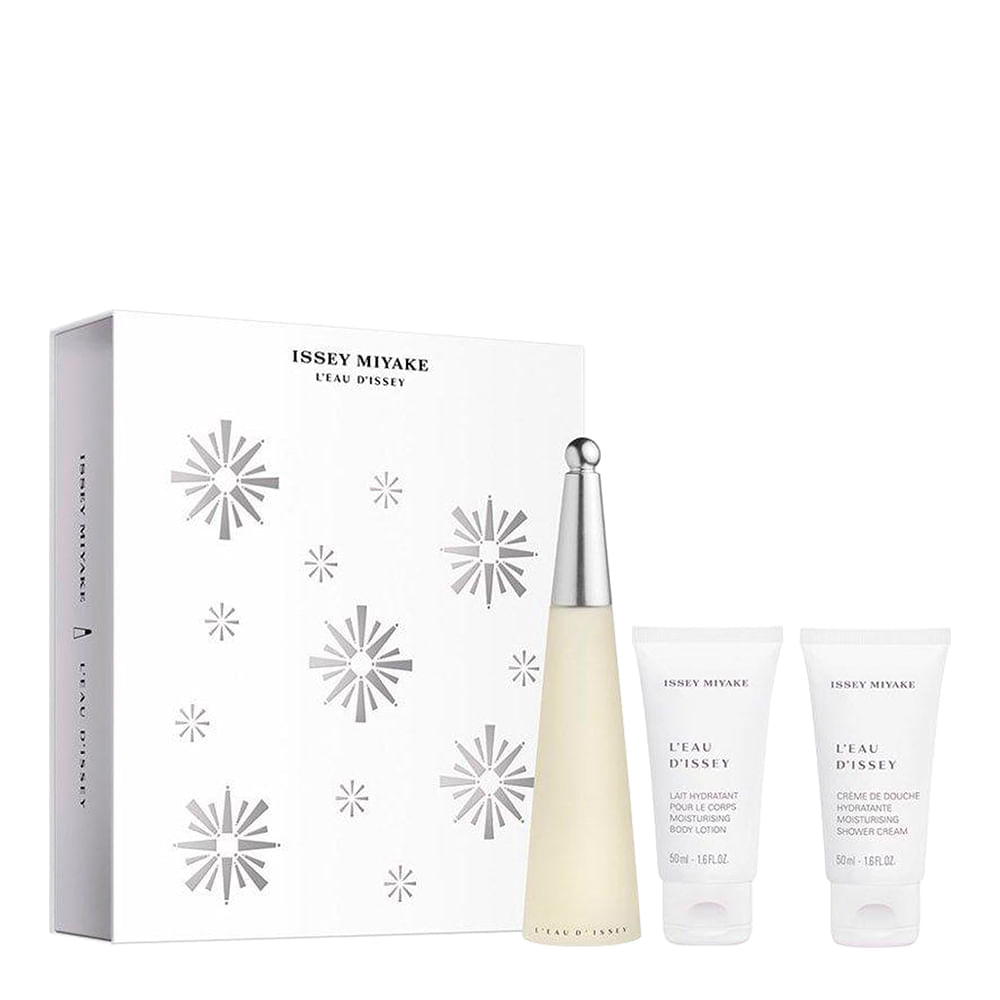Kit L'eau D'issey Eau De Toilette 50ml + Body Lotion 50ml + Shower Cream Issey Miyake 50ml