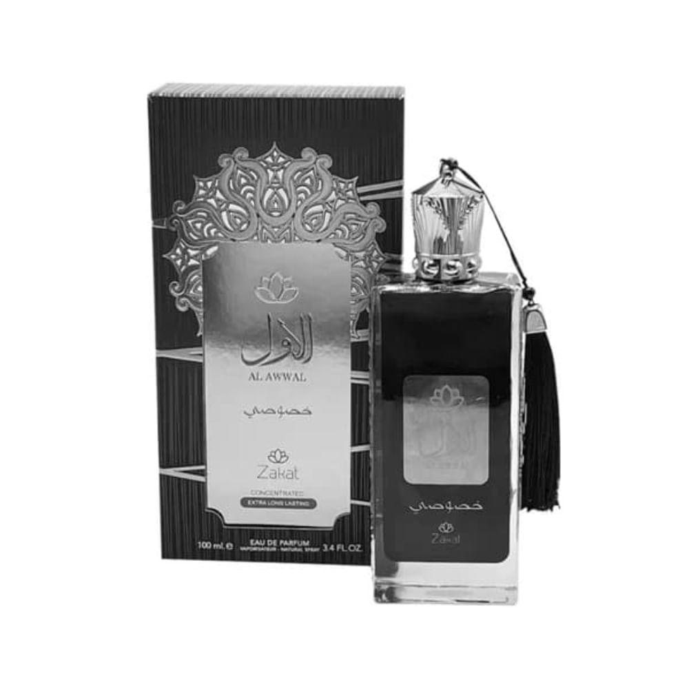Perfume Árabe Masculino Al Awwal Gris Negro Eau De Parfum Zakat 100ml
