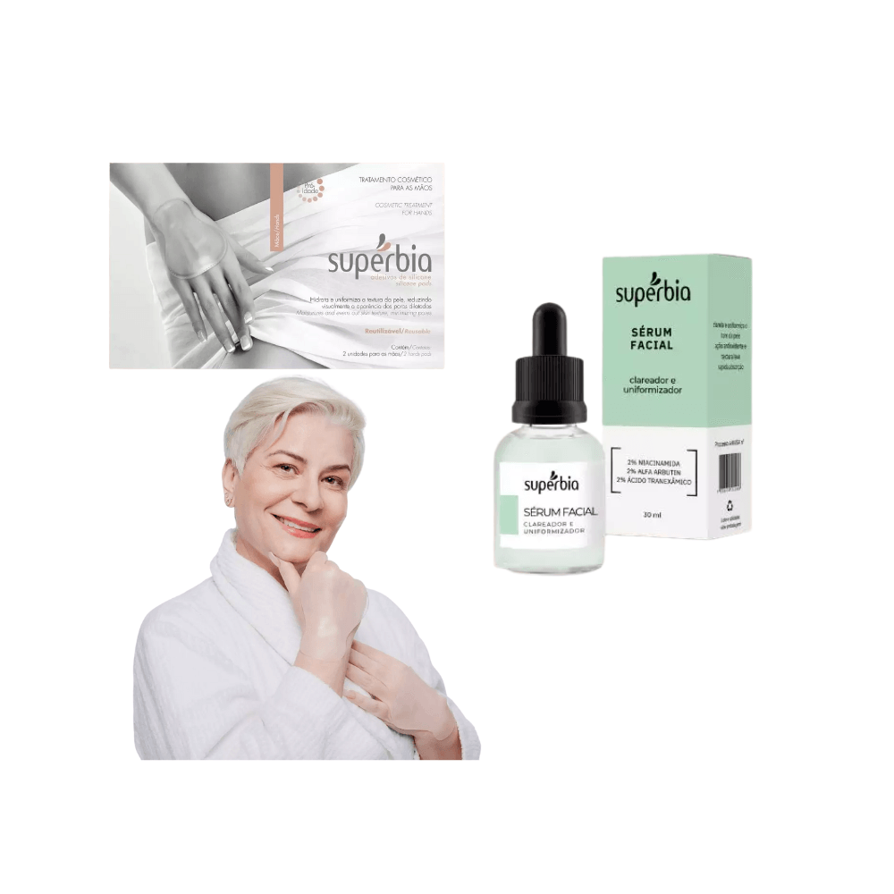 Kit Dual Tec Adesivo para Mãos + Sérum Clareador