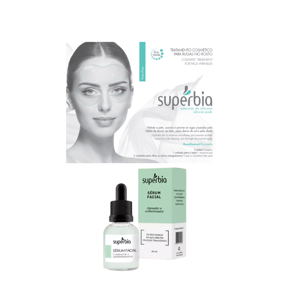 Kit Dual Tec Adesivo De Rosto + Sérum Clareador