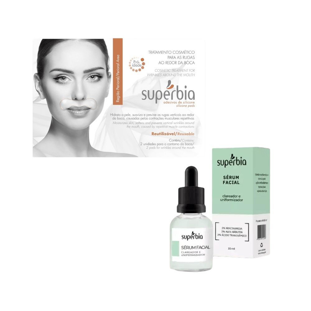 Kit Dual Tec Adesivo Para Rugas Ao Redor Da Boca + Sérum Clareador