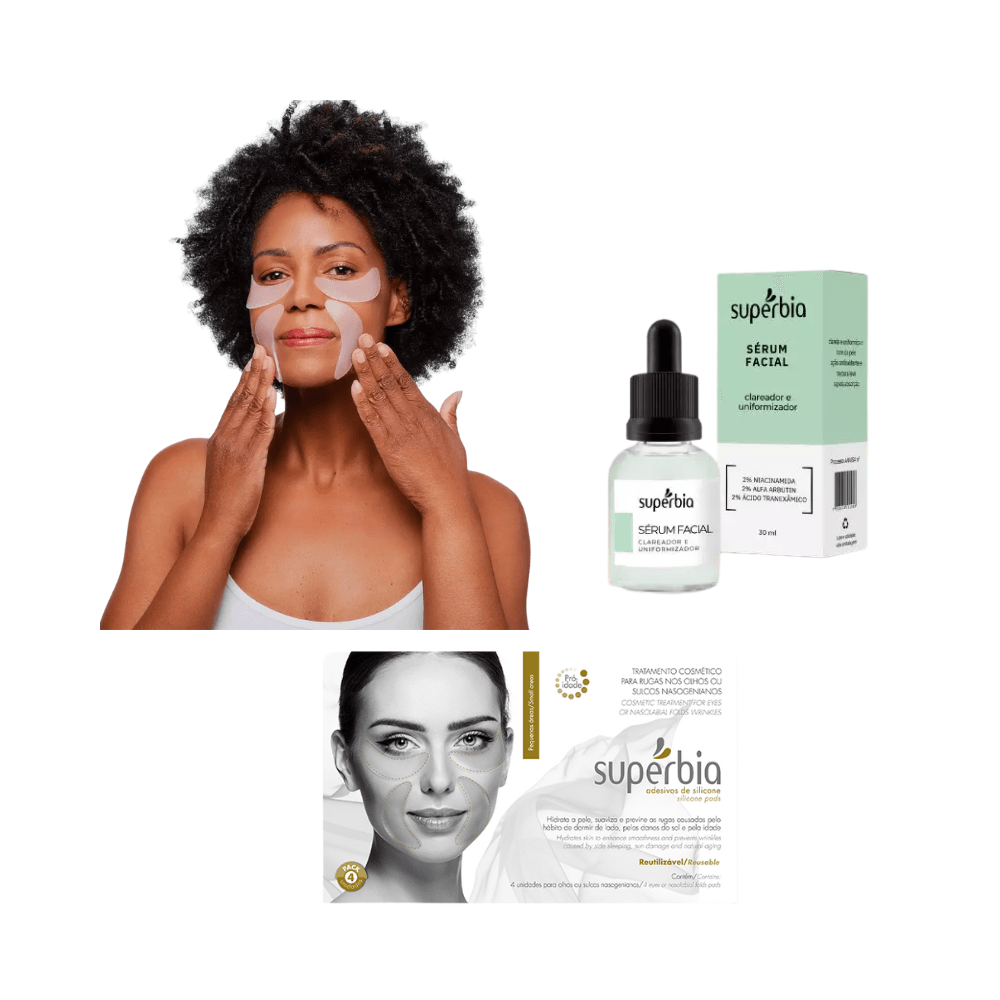 Kit Supérbia 4 Dual Tec Adesivo de Olhos + Sérum Clareador