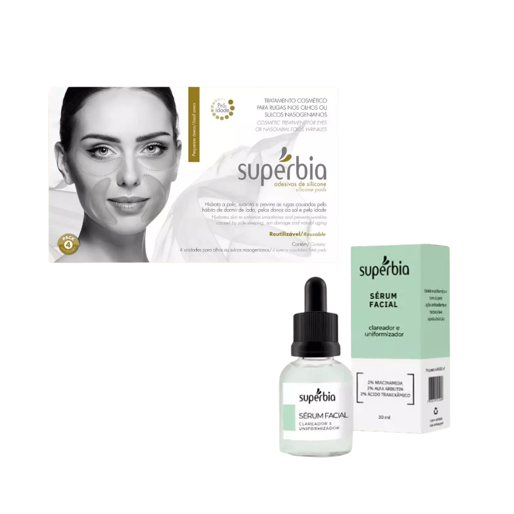 Kit Supérbia 4 Dual Tec Adesivo De Olhos + Sérum Clareador