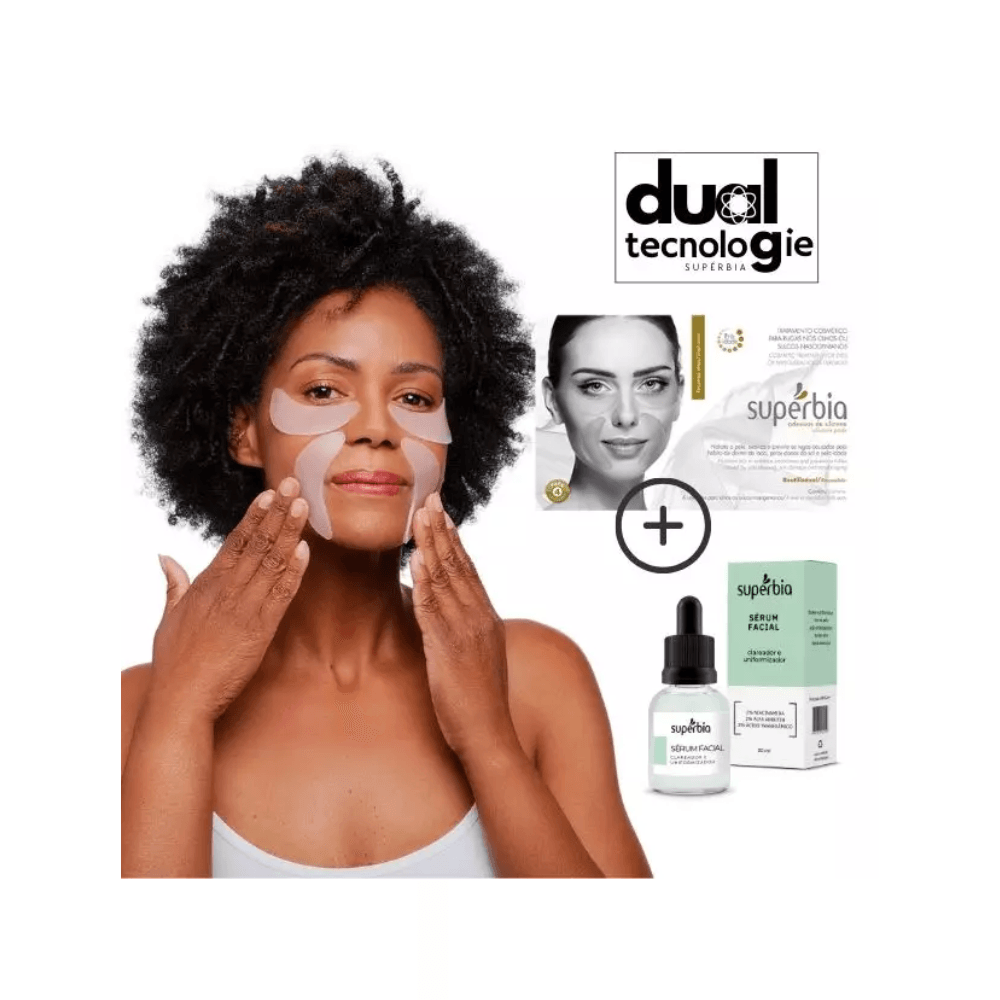 Kit Supérbia 4 Dual Tec Adesivo de Olhos + Sérum Clareador