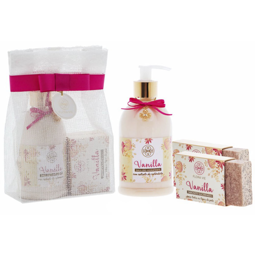 Kit Vanilla Hidratante 380ml + 2 Sabonetes 90g
