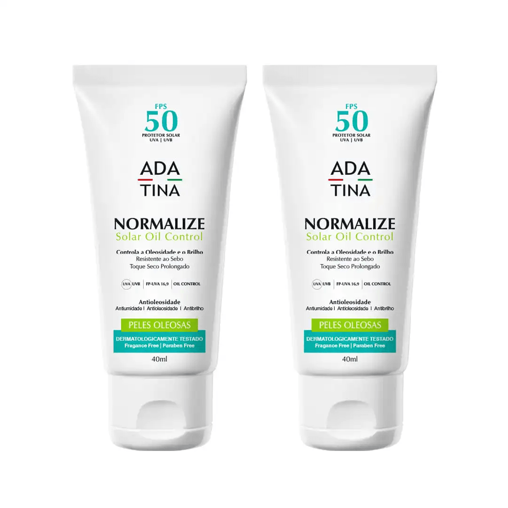 Protetor Solar 12hs Pele Oleosa Normalize Oil Control Fps 50 40ml 2 Unidades