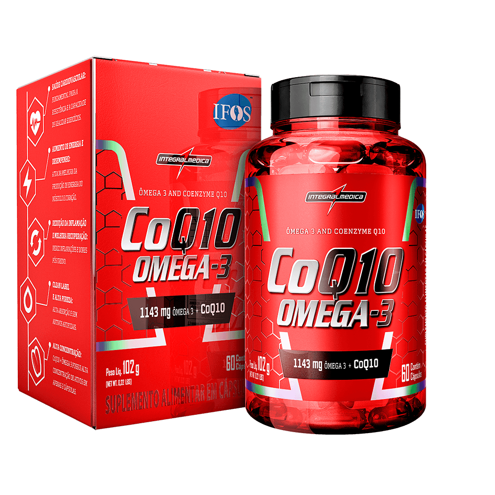 COQ10 Ômega 3 Integralmedica 60 Cápsulas