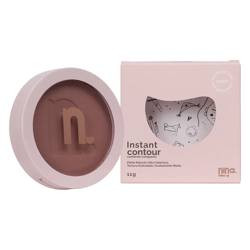 Contorno Facial Compacto Matte Honney Nina Makeup 11g