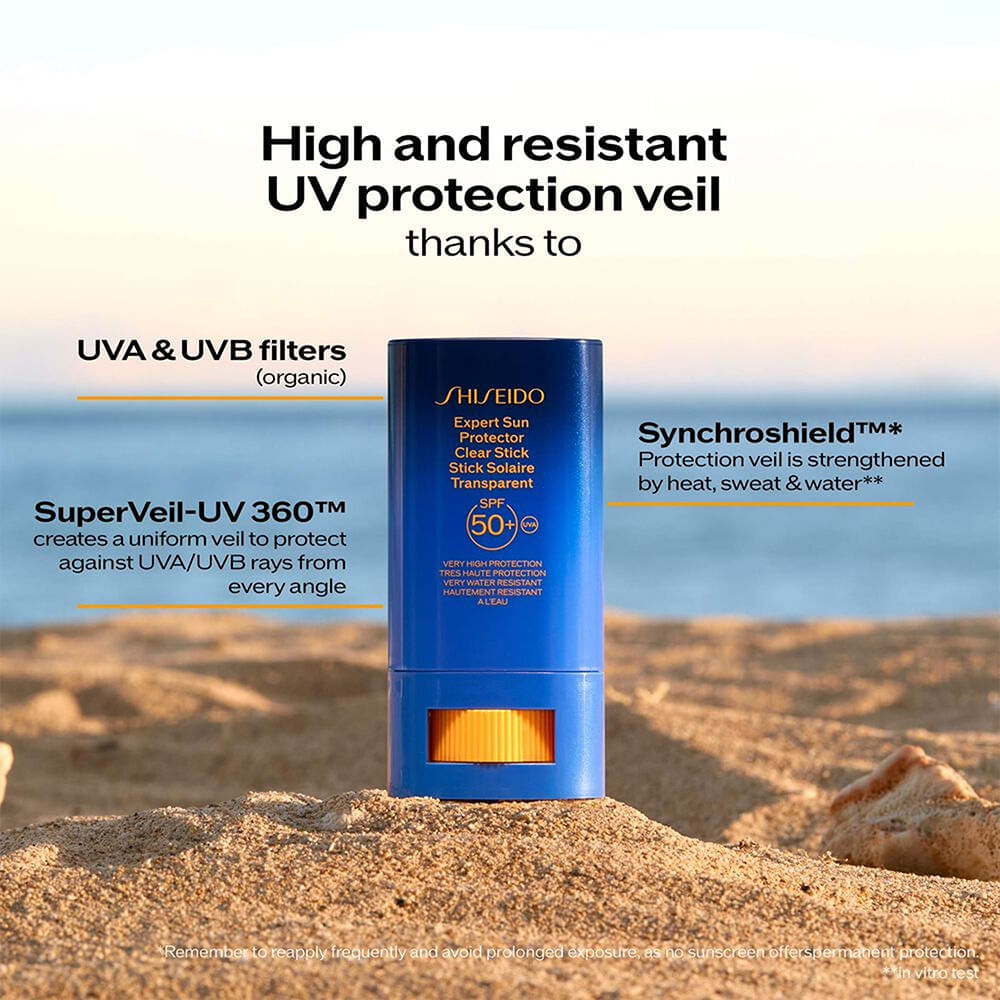 Protetor Solar Bastão Spf 50+ Expert Clear Stick Shiseido