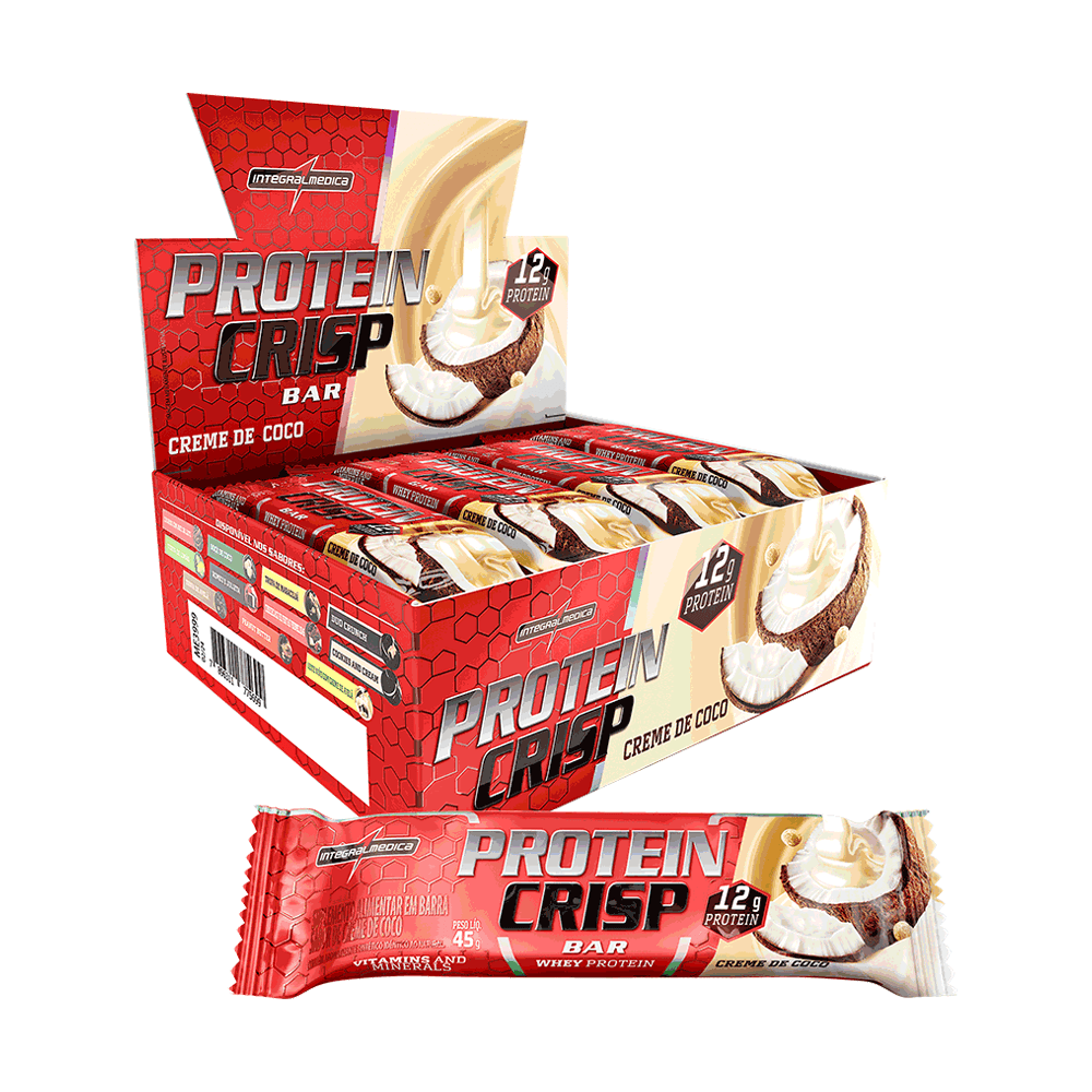 Kit 12 Protein Crisp Bar Creme De Coco