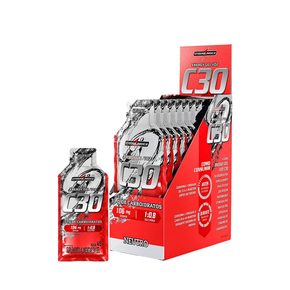 Kit 10 Energy Gel Vo2 C30 Neutro Integralmedica
