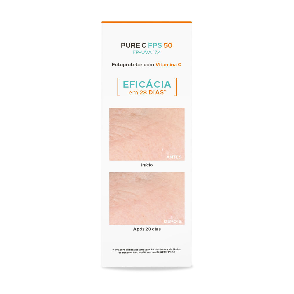 Protetor Solar Clareador com Vitamina C Concentrada Pure C FPS 50 50ml