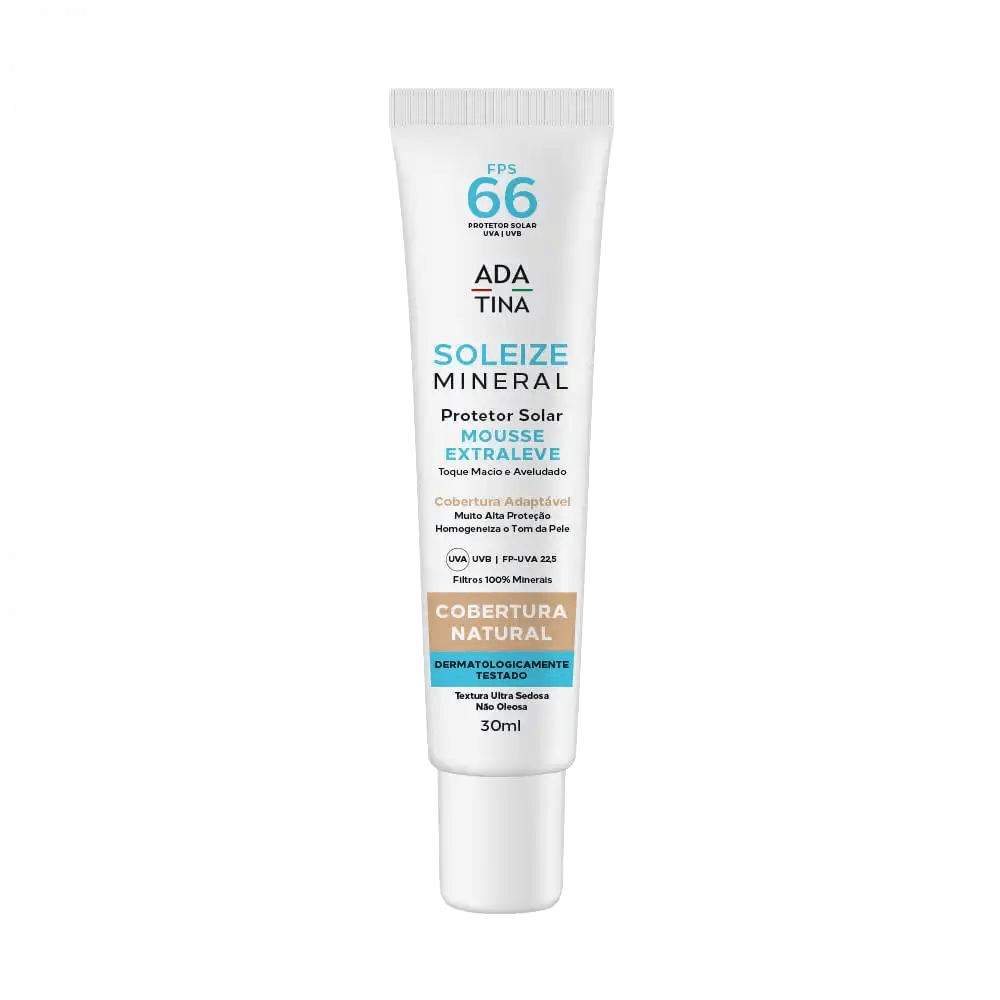Protetor Solar Físico Soleize Mineral FPS 66 com Cor 30ml